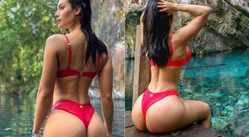 Aline Mineiro exibiu o bumbum de biquíni e foi ovacionada na web - Foto: Reprodução/ Instagram