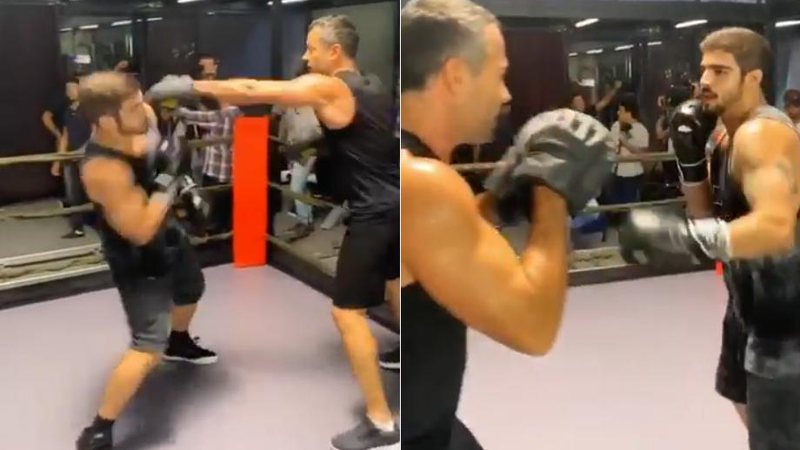 Caio Castro e Malvino Salvador treinaram boxe nos bastidores de A Dona do Pedaço - Foto: Reprodução/ Instagram