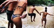 Cauã Reymond e Mariana Goldfarb pularam de cachoeira nas Costa Rica - Foto: Reprodução/ Instagram