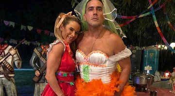 André Marques faz sucesso ao se vestir de “noiva” em festa junina - Foto: Reprodução/Instagram