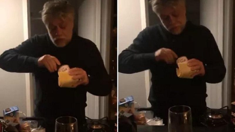 Fábio Assunção aparece devorando lata de leite condensado em vídeo e namorada ironiza: “Vazou” - Foto: Reprodução/Instagram