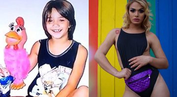 Glamour Garcia na infância, quando ainda se chamava Daniel, e atualmente - Foto: Reprodução/ Instagram