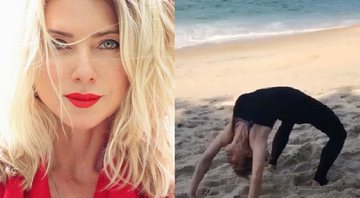 Letícia Spiller impressiona por flexibilidade ao praticar ioga à beira da praia - Foto: Reprodução/Instagram