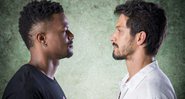 Ramon (David Junior) e Marcos (Rômulo Estrela) vão brigar feio em Bom Sucesso - Foto: TV Globo/ João Cotta