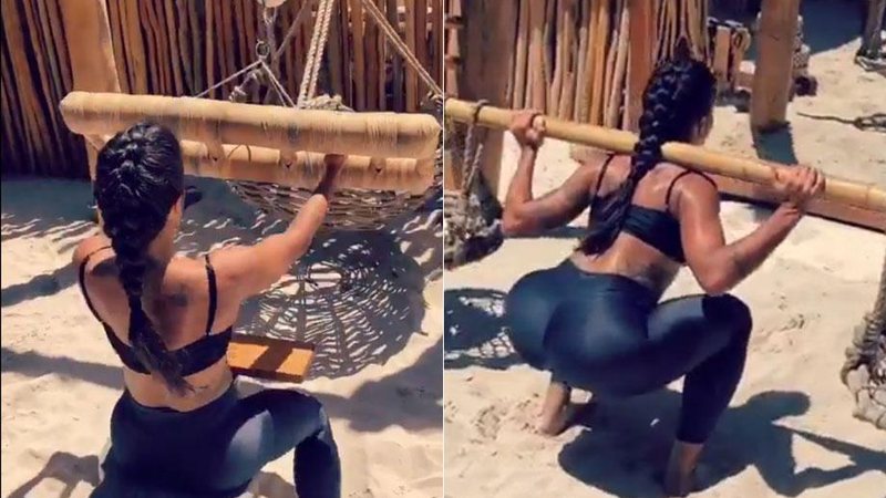 Aline Riscado treinou em academia de bambu no México - Foto: Reprodução/ Instagram