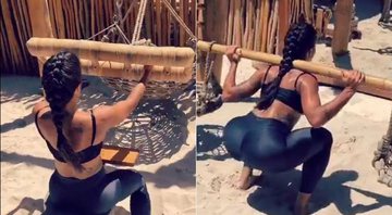 Aline Riscado treinou em academia de bambu no México - Foto: Reprodução/ Instagram