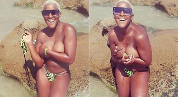 Angélica Ramos fez seu primeiro topless durante visita à vila naturista Cap d’Agde, na França - Foto: Reprodução/ Instagram