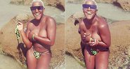 Angélica Ramos fez seu primeiro topless durante visita à vila naturista Cap d’Agde, na França - Foto: Reprodução/ Instagram
