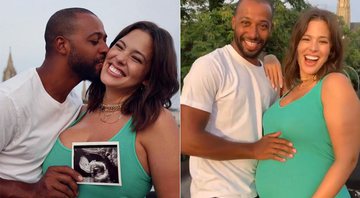 Ashley Graham e Justin Ervin comemoraram gravidez na web - Foto: Reprodução/ Instagram