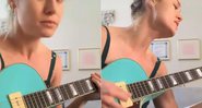 Brie Larson soltou a voz e mostrou que tem talento com a guitarra - Foto: Reprodução/ Instagram