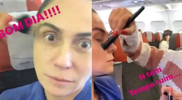 Giovanna Antonelli surpreende ao se maquiar dentro de avião: “Não tem tempo ruim” - Foto: Reprodução/Instagram
