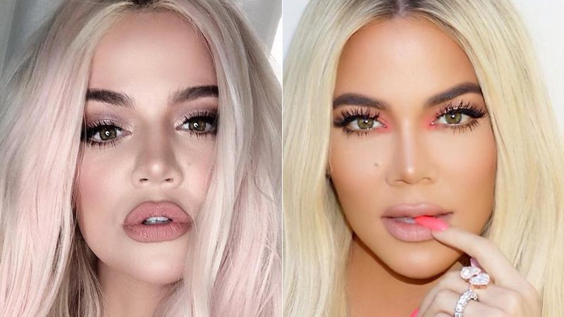 Khloé Kardashian antes e depois de suposta plástica no nariz - Foto: Reprodução/ Instagram