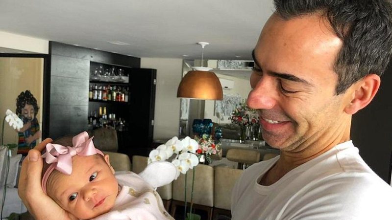 César Tralli aparece em foto com sua filha Manuella no Dia dos Pais - Foto: Reprodução/Instagram