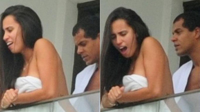 Marcello Melo Jr. foi flagrado com morena misteriosa em sacada de hotel - Foto: Reprodução/ EXTRA