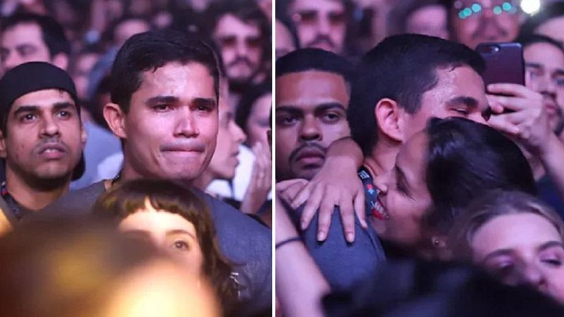Marido de Lulu Santos chora durante show do cantor no Rock in Rio - Foto: Reprodução/Instagram