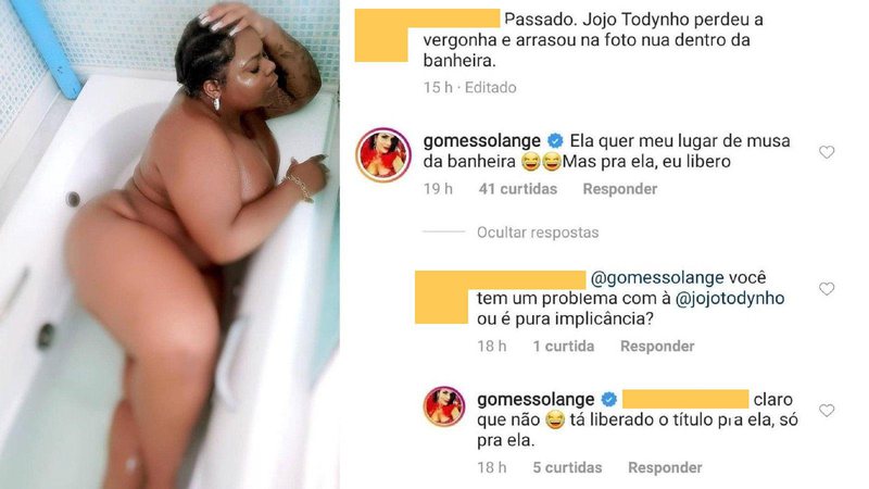 Solange Gomes comentou foto de Jojo Todynho e fã veio tirar satisfação - Foto: Reprodução/ Instagram