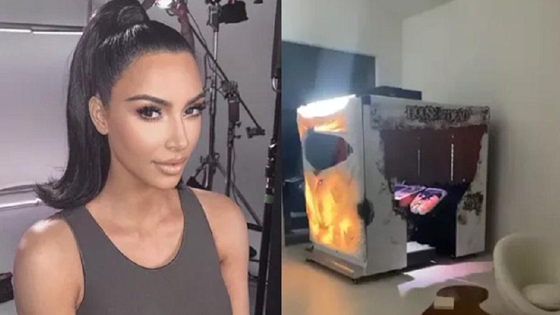 Kim Kardashian exibe fliperama gigante no meio da sala de sua casa - Foto: Reprodução/Instagram