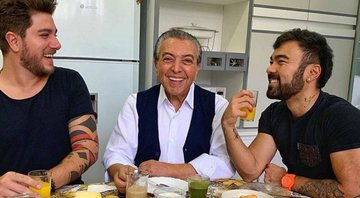 Da esquerda para a direita: Rafael Piccin, Maurício de Souza e o filho, Mauro - Foto: Reprodução/ Instagram