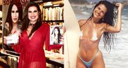 Solange Gomes em foto atual, e em clique ousado de topless feito em 1997 - Foto: Reprodução/ Instagram