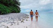 Nas Maldivas, Thaila Ayala e Renato Góes passeiam de mãos dadas - Foto: Reprodução/Instagram