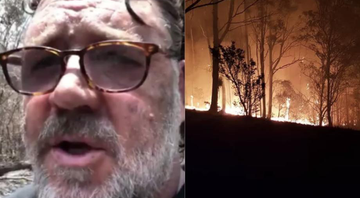 Abalado, Russell Crowe mostra fazenda destruída por incêndio florestal na Austrália - Foto: Reprodução/Twitter