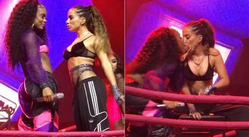Anitta e MC Rebecca trocaram beijo e capricharam na sensualidade no palco - Foto: Reprodução/ Instagram