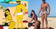 Gracyanne Barbosa e Belo foram transformados em personagens de Os Simpsons - Foto: Reprodução/ Instagram