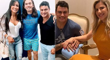 Popó com a ex-mulher, Emilene Juarez, e há pouco mais de um mês, com a médica Nathália Pires - Foto: Reprodução/ Instagram
