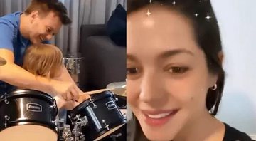 Thaís Fersoza se derrete ao mostrar Melinda tocando bateria com Michel Teló: “Revezamento” - Foto: Reprodução/Instagram