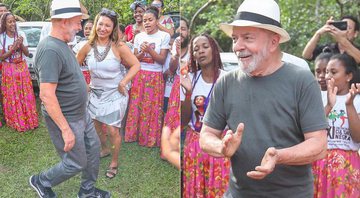 Lula visitou quilombolas no Rio de Janeiro e dançou com a namorada - Foto: Reprodução/ Instagram