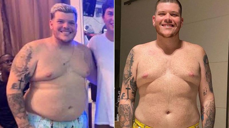 Ferrugem eliminou 33 kg e mostrou antes e depois na web - Foto: Reprodução/ Instagram