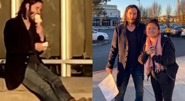 Keanu Reeves é flagrado tomando sorvete em Los Angeles após deixar gorjeta gorda em estabelecimento - Foto: Reprodução / Twitter