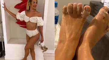 Lorena Improta ficou com os pés machucados após ensaio na Viradouro - Foto: Reprodução/ Instagram