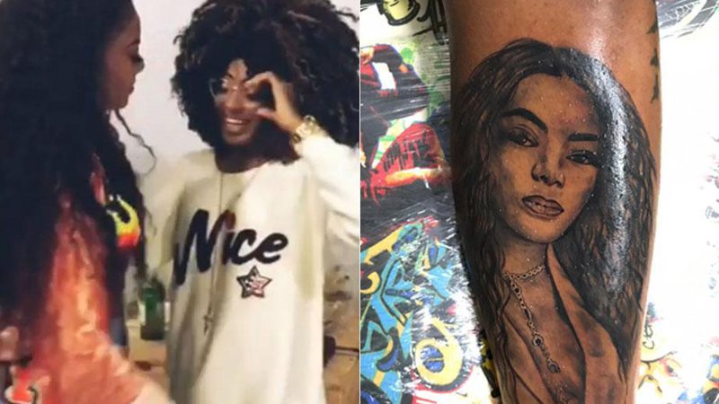 Alana Ramos tatuou o rosto de Ludmilla após conhecer a funkeira pessoalmente - Foto: Reprodução/ Instagram