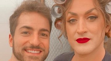 Thales Bretas, marido de Paulo Gustavo, posa ao lado de Dona Hermínia em foto - Foto: Reprodução/Instagram