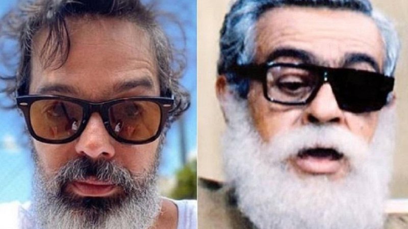 Bruno Mazzeo deixa a barba crescer e é comparado a Pantaleão, personagem de Chico Anysio - Foto: Reprodução/Instagram