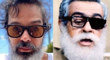 Bruno Mazzeo deixa a barba crescer e é comparado a Pantaleão, personagem de Chico Anysio - Foto: Reprodução/Instagram