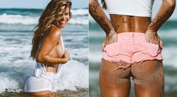 Natália Casassola foi à praia de nudismo pela primeira vez e posou para um ensaio - Foto: Carola Guglielmi | Beleza: Renata Xavier