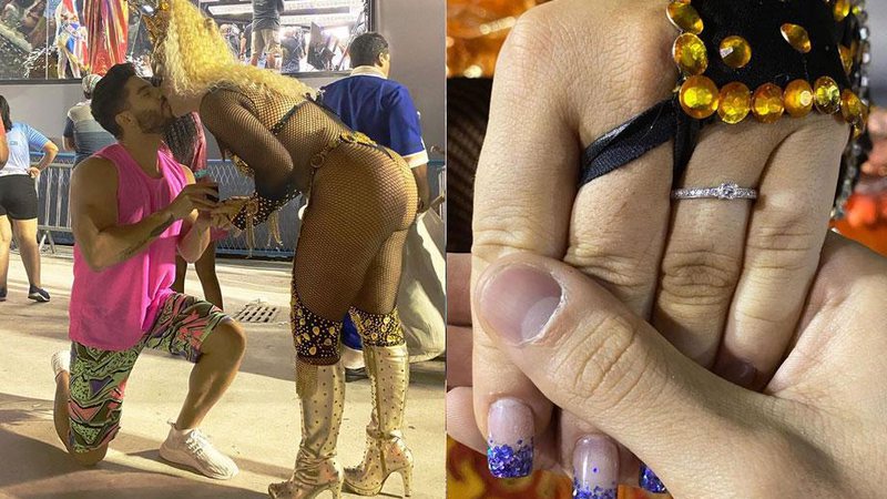 Patricia Leitte ganhou anel de compromisso após desfile na Sapucaí - Foto: Reprodução/ Instagram