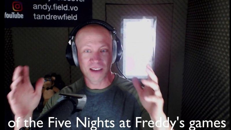 Andy Field, dublador de Five Nights at Freddy's e Paladins