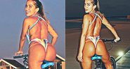 Anitta exibiu bumbum na bicicleta durante as férias nas Maldivas - Foto: Reprodução/ Instagram