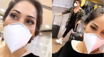 Usando máscara de proteção no aeroporto, Mayra Cardi questiona: “O que a gente fez com o planeta?” - Foto: Reprodução / Instagram