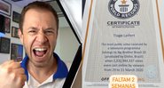 Tiago Leifert e o certificado do Guinness - Reprodução/Instagram