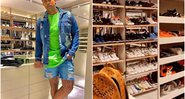Leo Santana e uma parte de sua coleção de tênis - Foto: Reprodução / Instagram