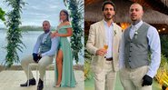 Léo Stronda apareceu usando luvas no casamento do irmão após acidente com botijão - Foto: Reprodução/ Instagram@leostronda