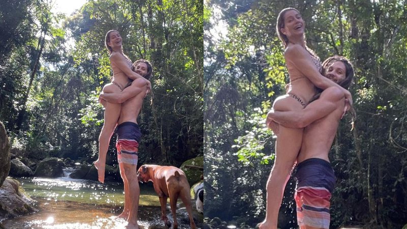 Letícia Spiller posa ao lado de seu marido em meio a natureza - Foto: Reprodução / Instagram