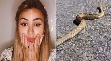 Leticia Santiago mostrou encontro com cobra cascavel na web - Foto: Reprodução/ Instagram