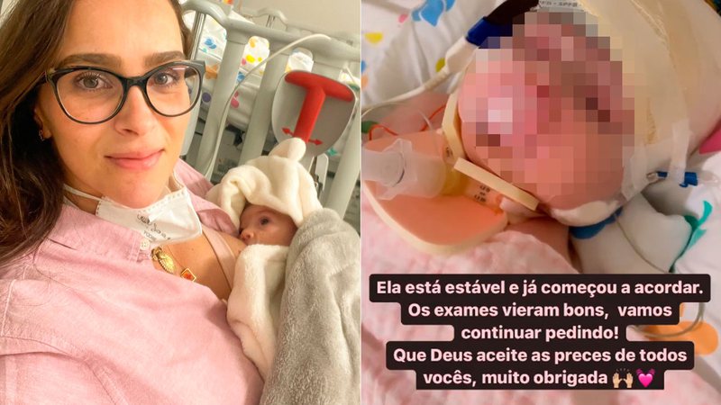Letícia Cazarré comemorou quadro estável da filha na web - Foto: Reprodução/ Instagram@leticiacazarre