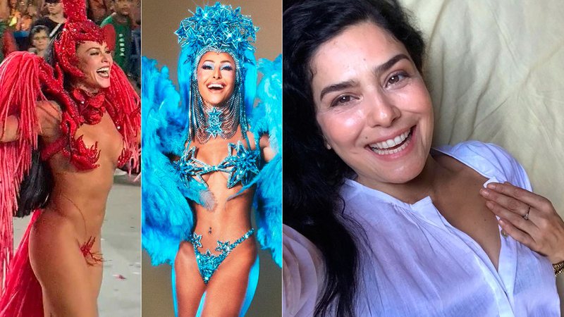 Letícia Sabatela elogiou musas do carnaval e convidou seguidores para malhar - Foto: Reprodução/ Instagram@paollaoliveirareal, @sabrinasato e @leticia_sabatella