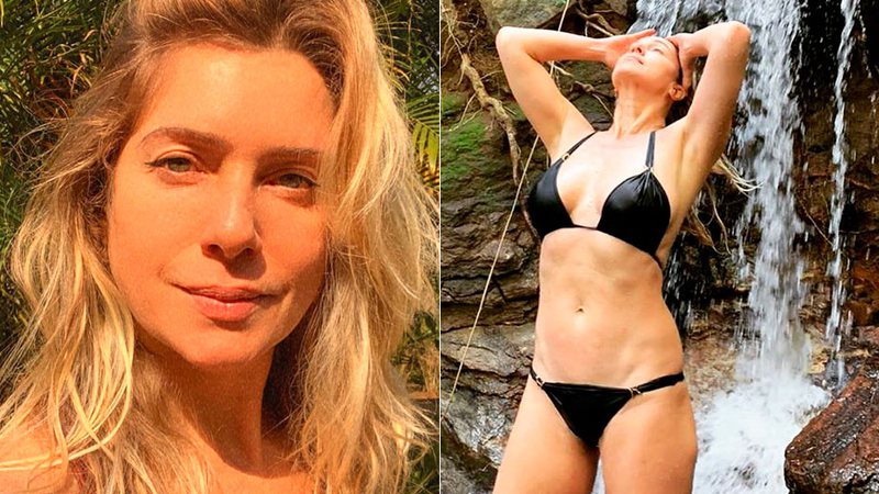 Letícia Spiller posou de biquíni em cachoeira e recebeu elogios dos fãs - Foto: Reprodução/ Instagram